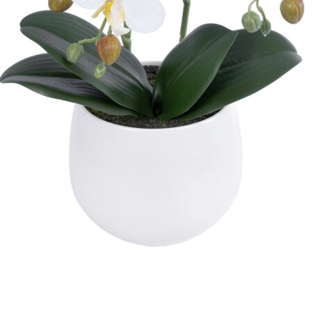 WHITE ORCHID 21117 Διακοσμητικό Φυτό Λευκή Ορχιδέα Υ45cm - Τεχνητες Ορχιδεες Sticky 2