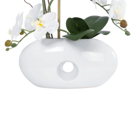 WHITE ORCHID 21125 Διακοσμητικό Φυτό Λευκή Ορχιδέα Υ42cm - Τεχνητες Ορχιδεες Sticky 1