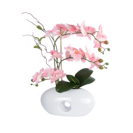 PINK ORCHID 21126 Διακοσμητικό Φυτό Ροζ Ορχιδέα Υ42cm - Τεχνητες Ορχιδεες
