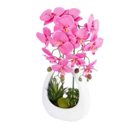 HOT PINK ORCHID 21127 Διακοσμητικό Φυτό Έντονο Ροζ Ορχιδέα Υ39cm - Τεχνητες Ορχιδεες