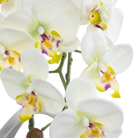 WHITE ORCHID 21128 Διακοσμητικό Φυτό Λευκή Ορχιδέα Υ39cm - Τεχνητες Ορχιδεες Sticky 1