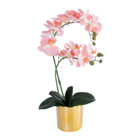 SALMON PINK ORCHID 21129 Διακοσμητικό Φυτό Φούξια Ορχιδέα Υ43cm - Τεχνητες Ορχιδεες
