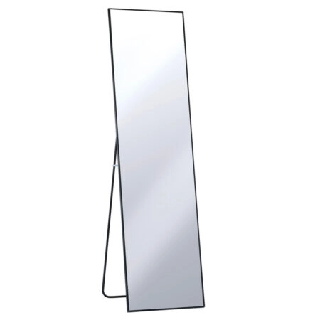 Καθρέπτης Δαπέδου Μαύρο Μέταλλο/Γυαλί 46x168cm - Καθρέπτες