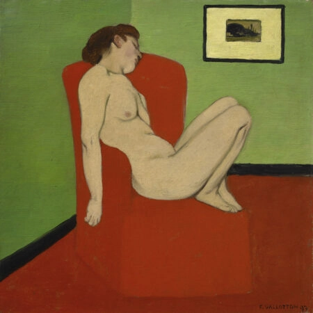 Πίνακας σε καμβά FELIX VALLOTTON - FEMME NUE ASSISE DANS UN FAUTEUIL - Felix Vallotton Sticky 6