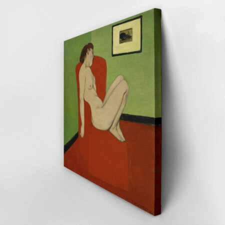 Πίνακας σε καμβά FELIX VALLOTTON - FEMME NUE ASSISE DANS UN FAUTEUIL - Felix Vallotton Sticky 3