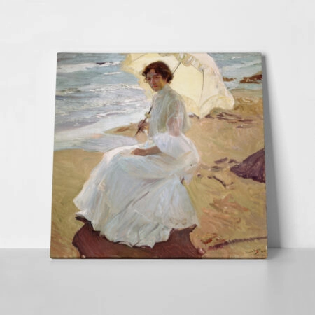 Πίνακας σε καμβά JOAQUIN SOROLLA - CLOTILDE ON THE BEACH - Sorolla Joaquin