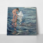 Πίνακας σε καμβά JOAQUIN SOROLLA - THE LITTLE SAILING BOAT