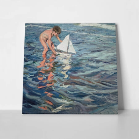 Πίνακας σε καμβά JOAQUIN SOROLLA - THE LITTLE SAILING BOAT - Sorolla Joaquin