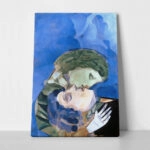 Πινακας σε καμβά MARC CHAGALL - LES AMOUREUX 1916