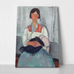 Πινακας σε καμβά MODIGLIANI - FEMME GITANE AVEC ENFANT