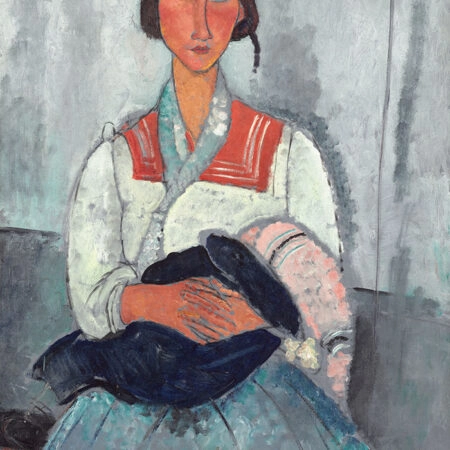 Πινακας σε καμβά MODIGLIANI - FEMME GITANE AVEC ENFANT - Modigliani Amedeo Sticky 6