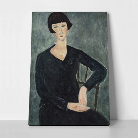 Πινακας σε καμβά MODIGLIANI - WOMAN IN BLUE DRESS - Modigliani Amedeo Sticky 1