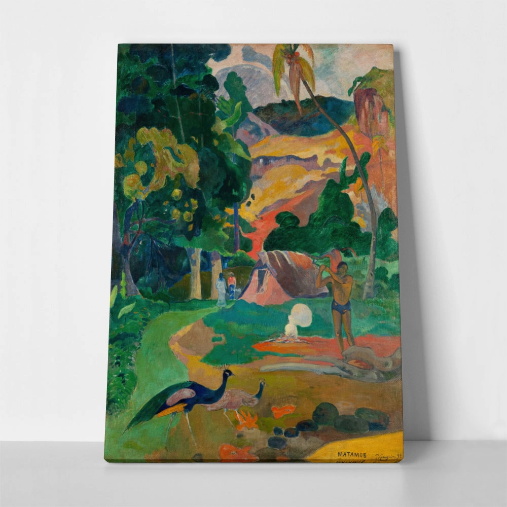 Πινακας σε καμβά PAUL GAUGUIN - LANDSCAPE WITH PEACOCKS