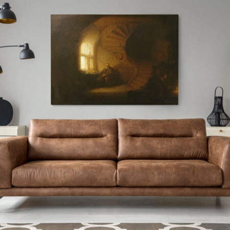 Πινακας σε καμβά REMBRANDT - PHILOSOPHE EN MEDITATION - Rembrandt