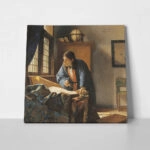 Πίνακας σε καμβά VERMEER - THE GEOGRAPHER