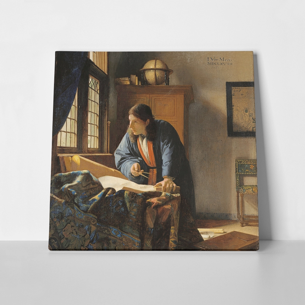 Πίνακας σε καμβά VERMEER - THE GEOGRAPHER