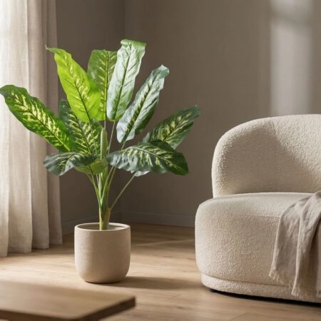 CALATHEA PLANT 20940 Διακοσμητικό Φυτό Καλαθέα Φ80 x Υ90cm - Τροπικα και Ιδιαιτερα Τεχνητα φυτα Sticky 2
