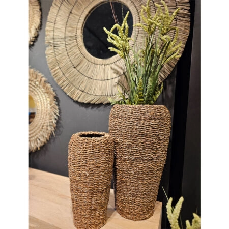 TARRIETA ΦΥΤΟ ΤΕΧΝΗΤΟ ΣΕ ΓΛΑΣΤΡΑ 28x25x74 PVC ΠΡΑΣΙΝΟ ΜΠΕΖ PE - Τεχνητά Γρασίδια και Χόρτα Sticky 1