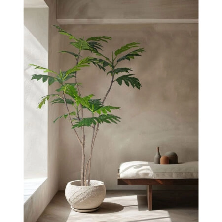 BREADFRUIT TREE ΔΕΝΤΡΟ ΤΕΧΝΗΤΟ ΣΕ ΓΛΑΣΤΡΑ 180 PE ΠΡΑΣΙΝΟ ΜΕΤΑΞΩΤΟ ΥΦΑΣΜΑ - Τροπικα και Ιδιαιτερα Τεχνητα φυτα Sticky 1