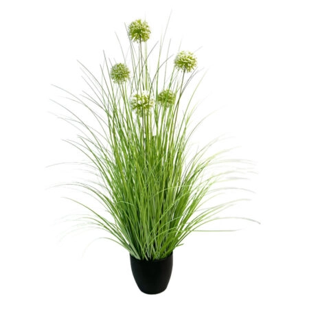 GRASS FLOWER ΦΥΤΟ ΤΕΧΝΗΤΟ ΣΕ ΓΛΑΣΤΡΑ 85 PVC ΠΡΑΣΙΝΟ - Τεχνητά Γρασίδια και Χόρτα
