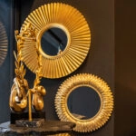 SAYAP ΚΑΘΡΕΠΤΗΣ ΤΟΙΧΟΥ 38.5x38.5x3 POLYRESIN ΧΡΥΣΟ ANTIQUE
