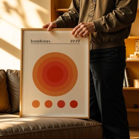 Πόστερ BAUHAUS ORANGE CIRCLES - Abstract - Αφηρημένα