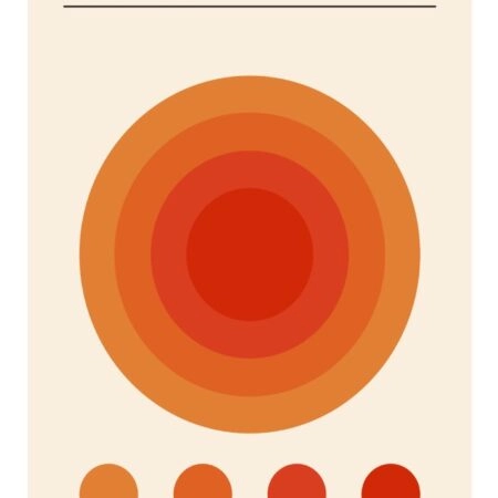 Πόστερ BAUHAUS ORANGE CIRCLES - Abstract - Αφηρημένα Sticky 3