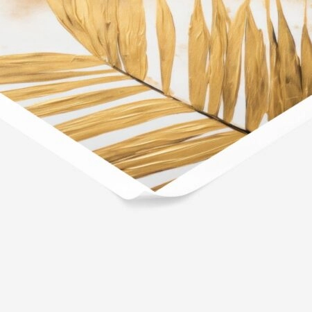 Πόστερ BLACK AND GOLD PALM LEAVES - Botanical - Λουλούδια Sticky 2