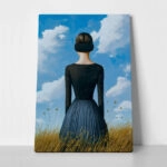 Πινακας σε καμβά BROWN HAIRED WOMAN IN FIELD RETRO DREAMSCAPE