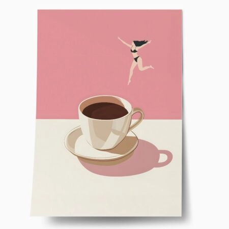 Πόστερ COFFEE DIVER PINK - Πορτραιτα - Φιγουρες Sticky 1