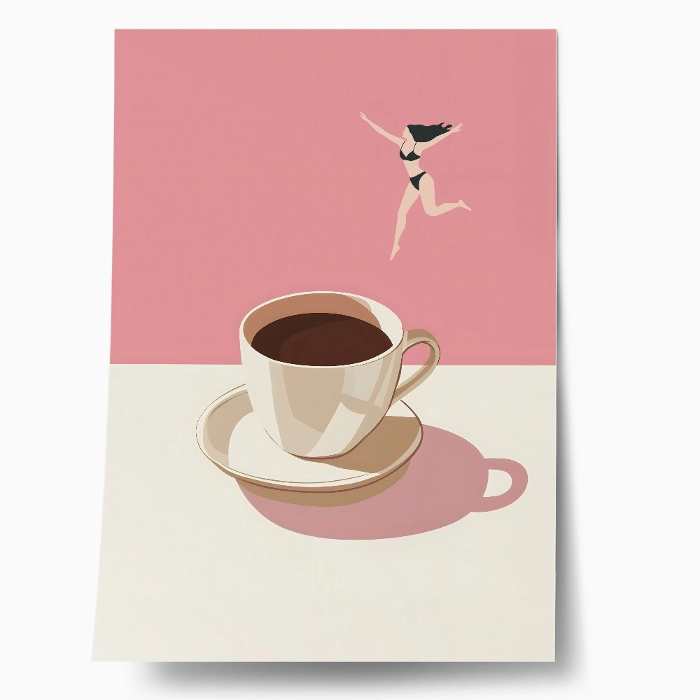 Πόστερ COFFEE DIVER PINK