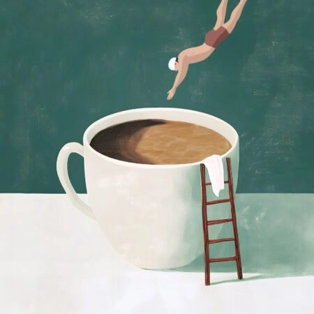 Πόστερ COFFEE DIVER - Πορτραιτα - Φιγουρες Sticky 3
