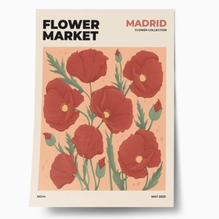 Πόστερ FLOWER MARKET MADRID - Botanical - Λουλούδια Sticky 1