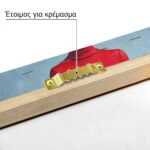 Πινακας σε καμβά HEADLESS WOMAN IN RED DRESS RETRO DREAMSCAPE