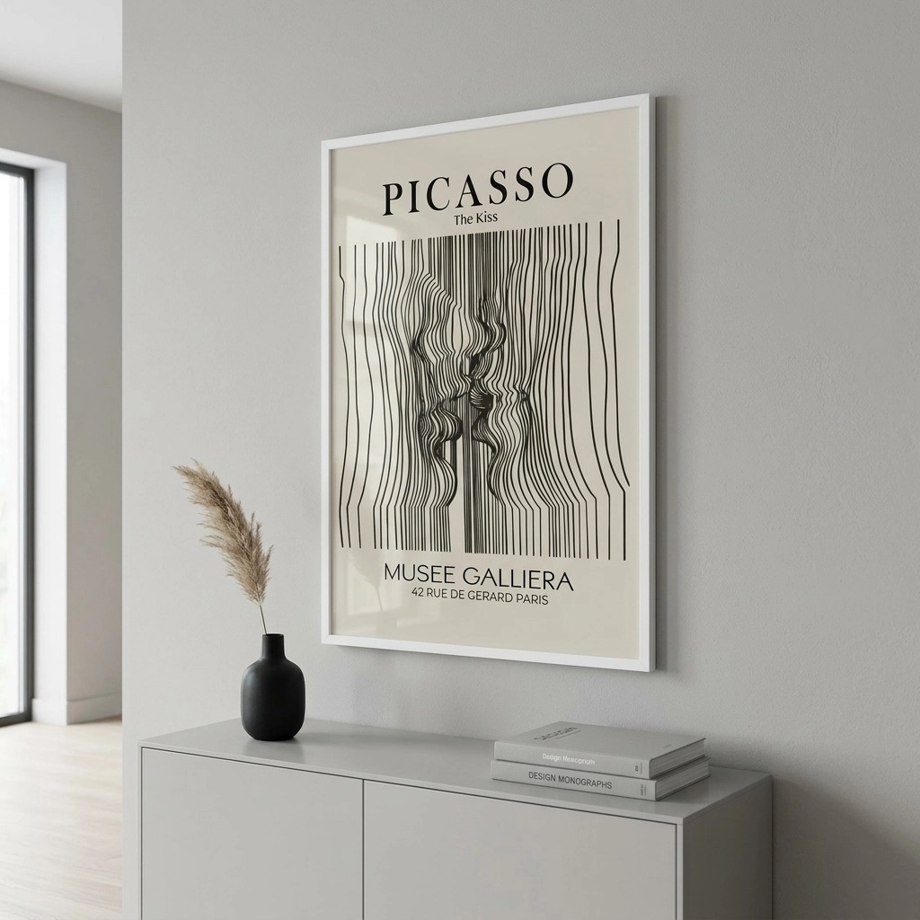 Πόστερ PICASSO - THE KISS LINEART