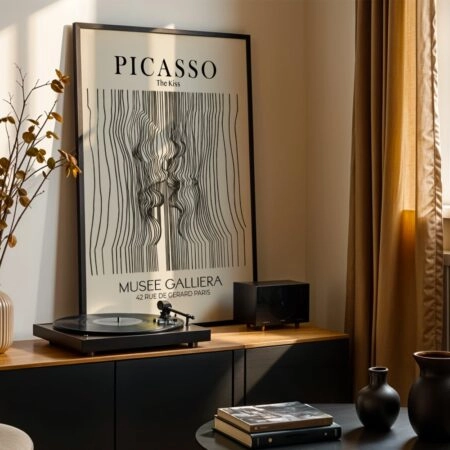 Πόστερ PICASSO - THE KISS LINEART - Διασημοι Ζωγραφοι