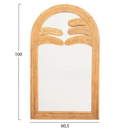 ΚΑΘΡΕΠΤΗΣ ΤΟΙΧΟΥ REFLECT HM4367 ΦΥΣΙΚΟ RATTAN 60x4,5x100Υεκ. - Καθρέπτες Sticky 1