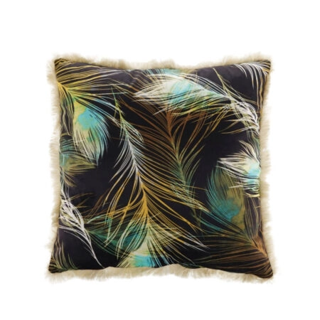 FEATHERS ΔΙΑΚΟΣΜΗΤΙΚΟ ΜΑΞΙΛΑΡΙ 45x45 ΒΕΛΟΥΔΟ ΠΟΛΥΧΡΩΜΟ - Διακοσμητικά Μαξιλάρια