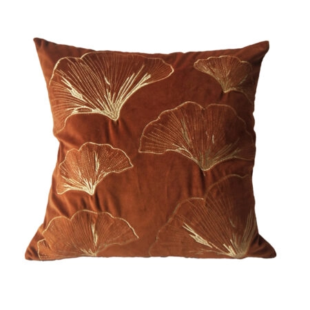 VENTALIA ΔΙΑΚΟΣΜΗΤΙΚΟ ΜΑΞΙΛΑΡΙ 45x45 ΒΕΛΟΥΔΟ TERRACOTTA ΧΡΥΣΟ - Διακοσμητικά Μαξιλάρια