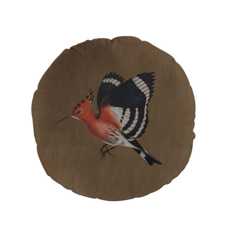 HOOPOE ΔΙΑΚΟΣΜΗΤΙΚΟ ΜΑΞΙΛΑΡΙ 45x45 ΒΕΛΟΥΔΟ ΠΟΛΥΧΡΩΜΟ ΚΑΦΕ - Διακοσμητικά Μαξιλάρια
