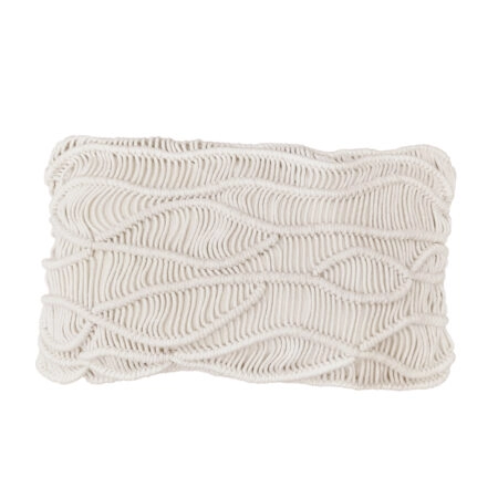 KRISHA ΔΙΑΚΟΣΜΗΤΙΚΟ ΜΑΞΙΛΑΡΙ MACRAME 30x50 ΒΑΜΒΑΚΙ IVORY POLYESTER - Διακοσμητικά Μαξιλάρια