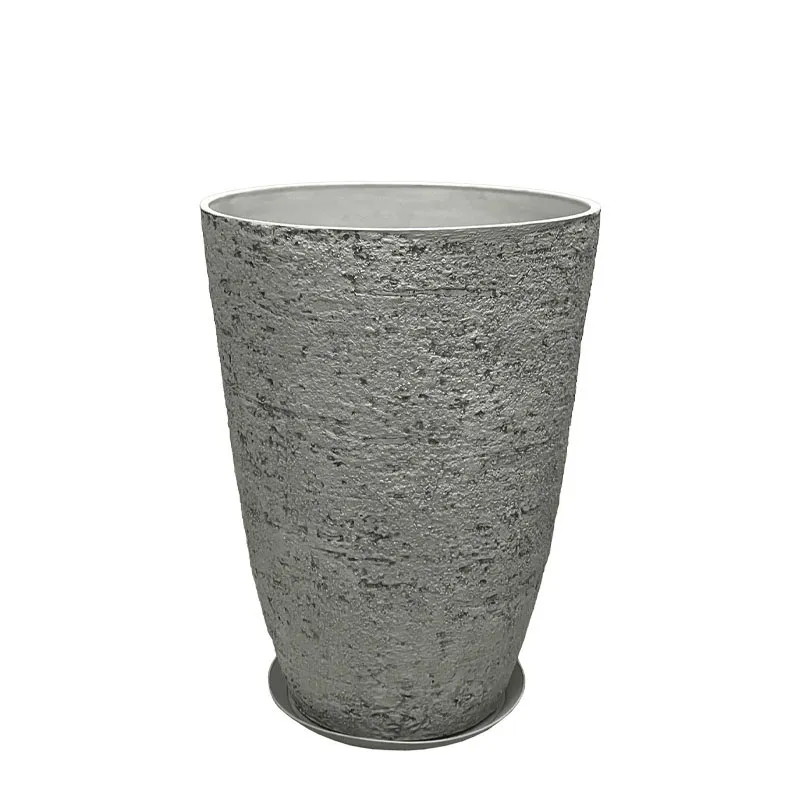 STONE POLYRESIN ΚΑΣΠΩ ΜΕ ΠΙΑΤΟ ΓΚΡΙ ΦΘΑΡΜΕΝΟΣ ΒΡΑΧΟΣ ΜΕΣΑΙΟ - Φ43x60cm