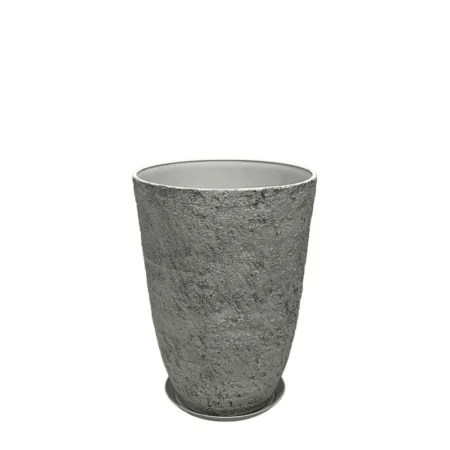 STONE POLYRESIN ΚΑΣΠΩ ΜΕ ΠΙΑΤΟ ΓΚΡΙ ΦΘΑΡΜΕΝΟΣ ΒΡΑΧΟΣ ΜΙΚΡΟ - Φ35.5x49.5cm