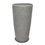 STONE POLYRESIN ΚΑΣΠΩ ΜΕ ΠΙΑΤΟ ΓΚΡΙ ΠΑΛΙΟ ΠΗΛΙΝΟ ΜΕΓΑΛΟ - Φ40x75.5cm