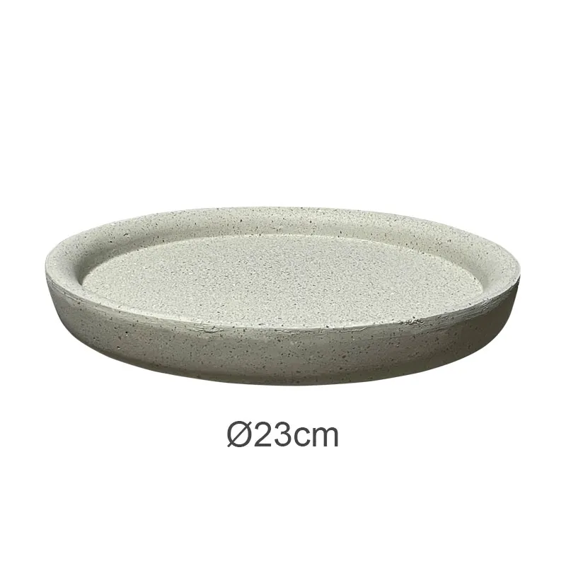 ΠΙΑΤΟ FIBER CLAY ΜΠΕΖ-ΓΡΑΝΙΤΗ ΣΤΡΟΓΓΥΛΟ ΓΙΑ ΚΑΣΠΩ - Φ23x3.5cm