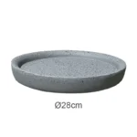 ΠΙΑΤΟ FIBER CLAY ΓΚΡΙ ΓΡΑΝΙΤΗ ΣΤΡΟΓΓΥΛΟ ΓΙΑ ΚΑΣΠΩ - Φ28x3.5cm