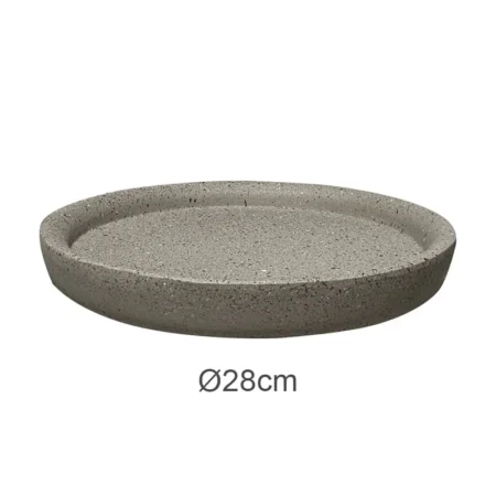 ΠΙΑΤΟ FIBER CLAY ΜΟΚΚΑ-ΜΠΕΖ ΓΡΑΝΙΤΗ ΣΤΡΟΓΓΥΛΟ ΓΙΑ ΚΑΣΠΩ - Φ28x3.5cm