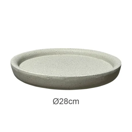ΠΙΑΤΟ FIBER CLAY ΜΠΕΖ-ΓΡΑΝΙΤΗ ΣΤΡΟΓΓΥΛΟ ΓΙΑ ΚΑΣΠΩ - Φ25x3.5cm