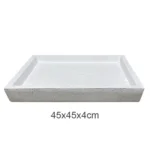 ΠΙΑΤΟ FIBER CLAY ΛΕΥΚΟ ΓΡΑΝΙΤΗ ΤΕΤΡΑΓΩΝΟ ΓΙΑ ΚΑΣΠΩ - 45x45x4cm
