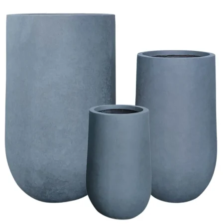 ΚΑΣΠΩ FIBER CLAY ΣΕΤ/3 ΓΚΡΙ ΑΝΟΙΧΤΟ ΓΚΡΙ ΜΑΡΜΑΡΟ-ΒΑΡΕΛΙ S:Φ26x45, M:Φ36x60, L:Φ46x75cm 12/ΠΑΛ - Κασπω